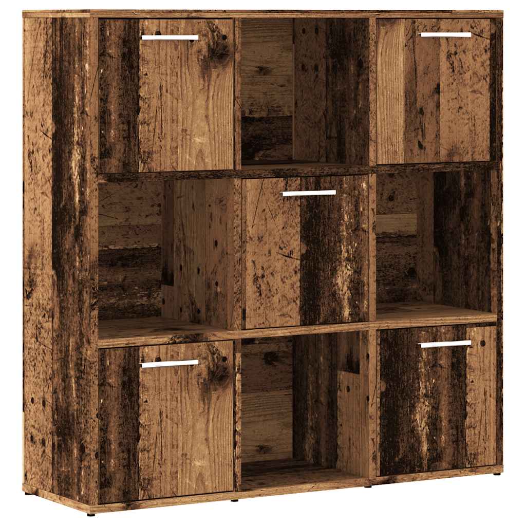 bogreol 90x28x90 cm konstrueret træ antikt træ - Image 2