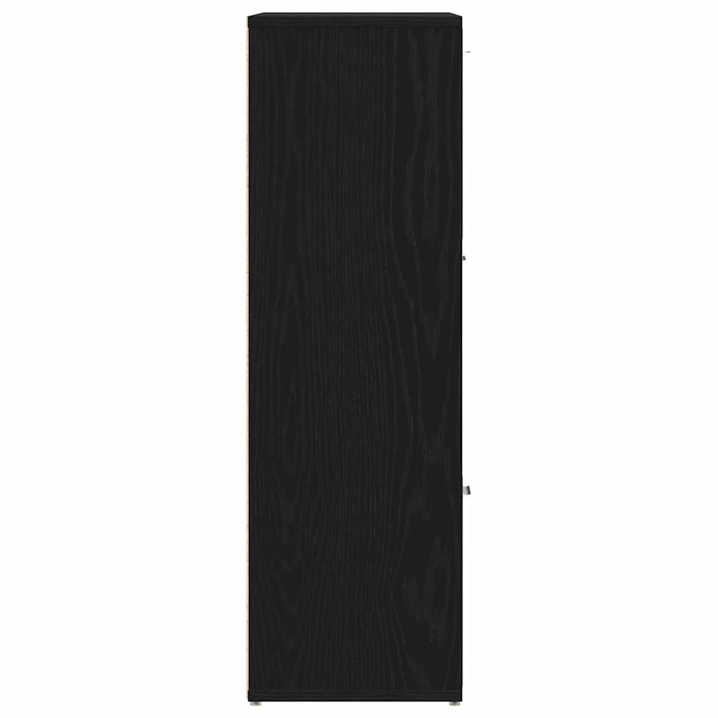 bogreol 90x28x90 cm konstrueret træ sort egetræsfarve - Image 7