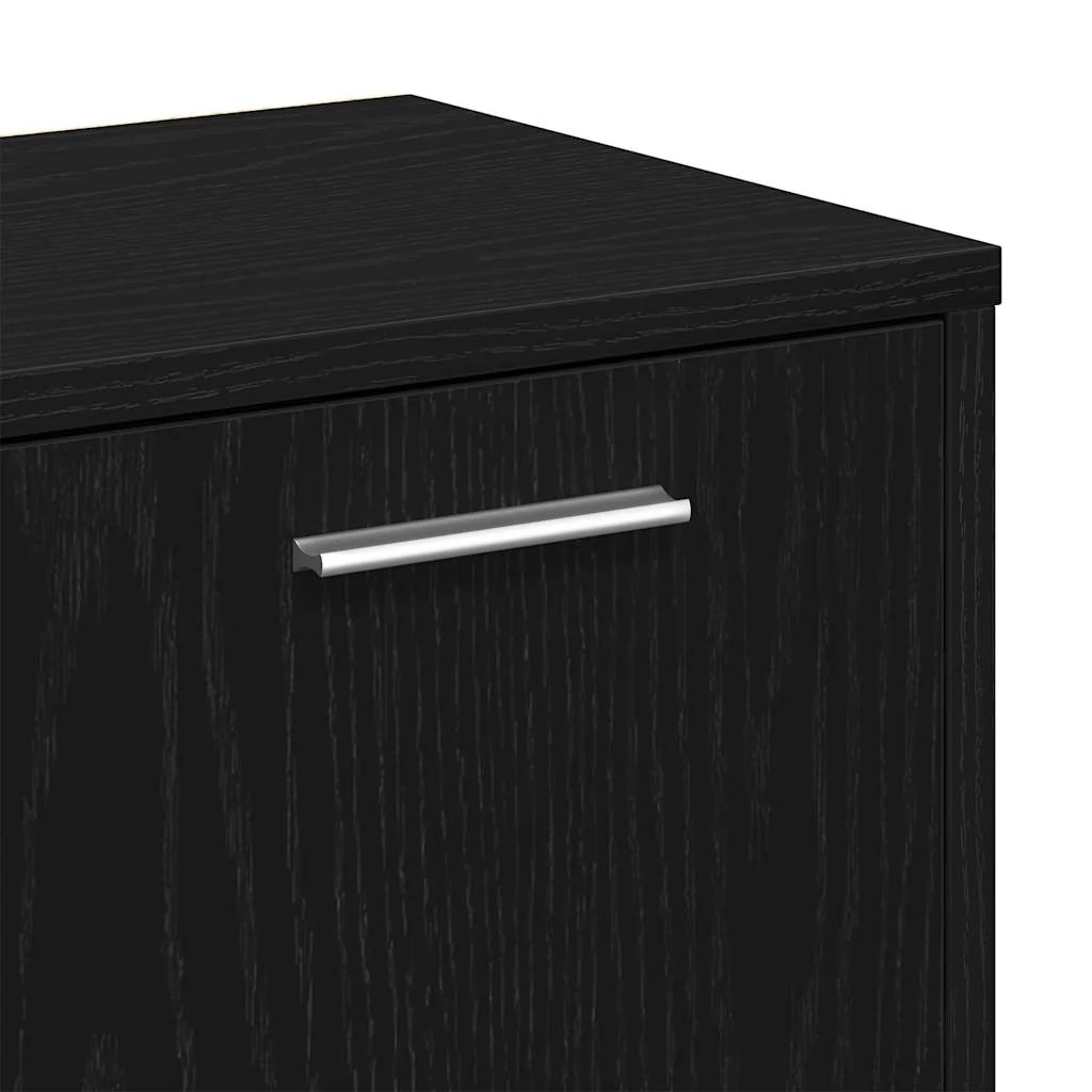 bogreol 90x28x90 cm konstrueret træ sort egetræsfarve - Image 8