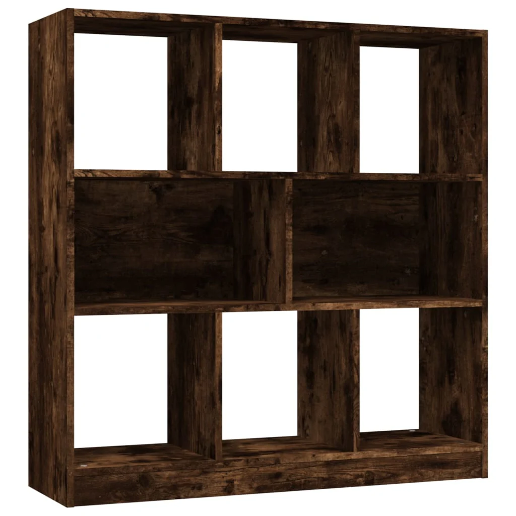 bogreol 97,5x29,5x100 cm konstrueret træ røget egetræ - Image 2