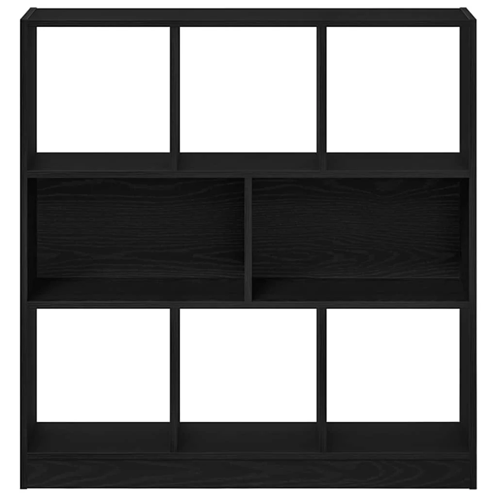 bogreol 97,5x29,5x100 cm konstrueret træ sort-eg - Image 5