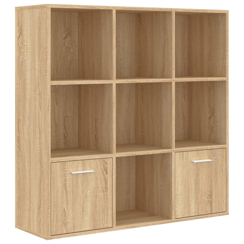 bogreol 98x30x98 cm konstrueret træ sonoma-eg - Image 2