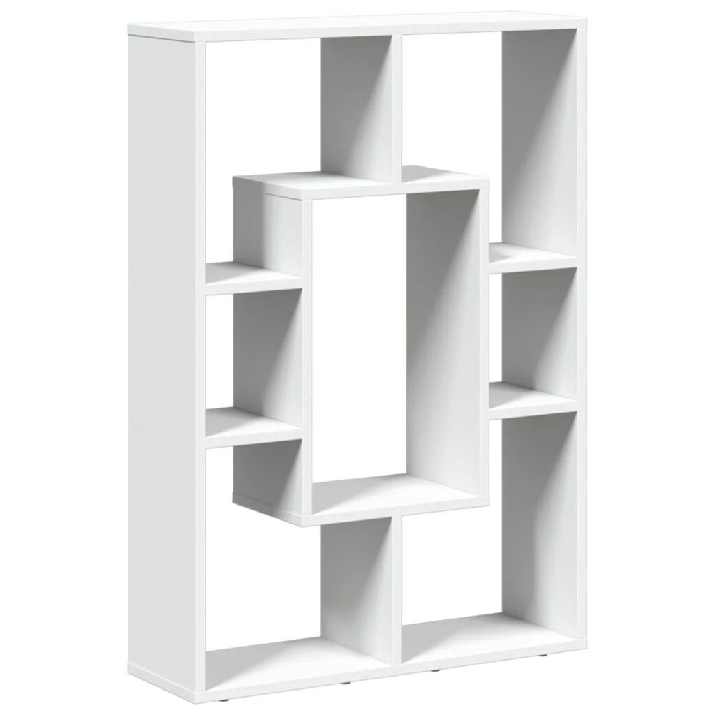bogreol hvid 63x20x90 cm konstrueret træ - Image 2