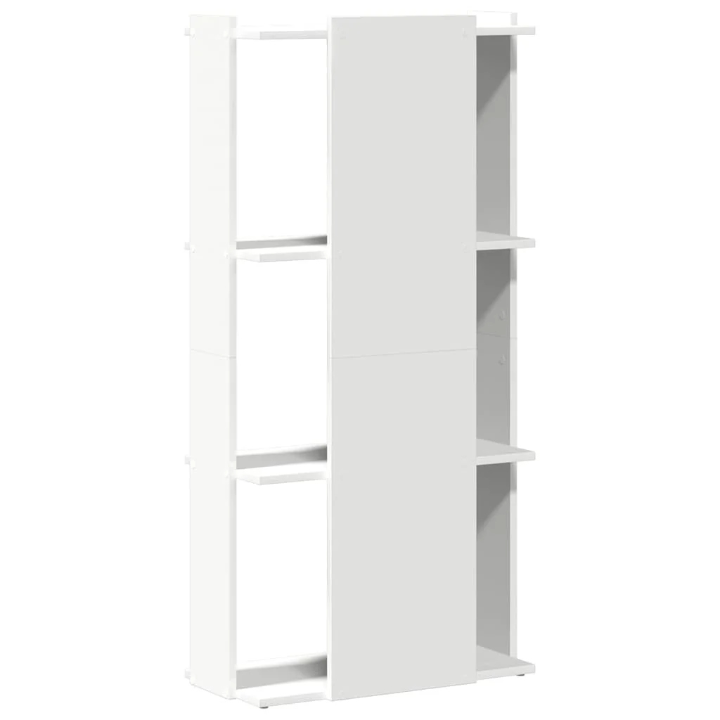 bogreol med 3 hylder 60x30x120 cm konstrueret træ hvid - Image 6