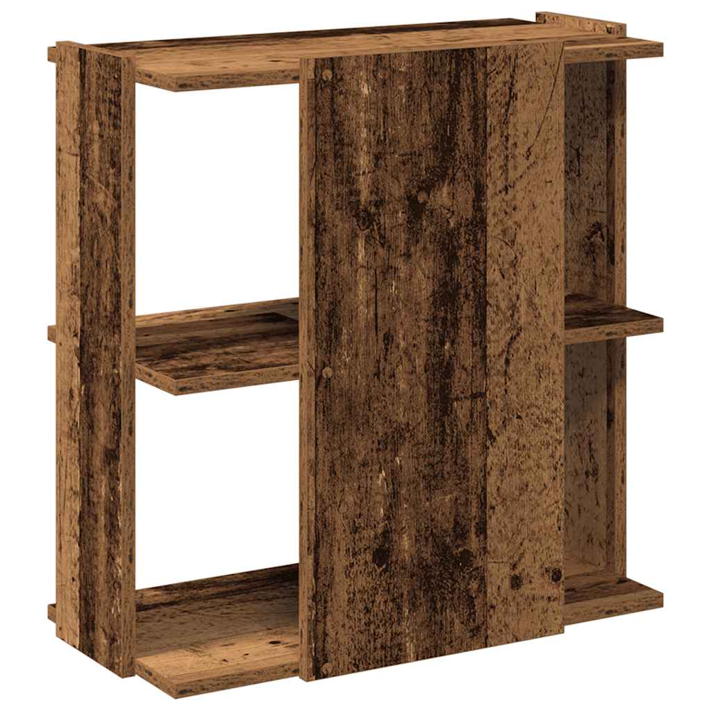 bogreol med 3 hylder 60x30x60 cm konstrueret træ antikt træ - Image 6