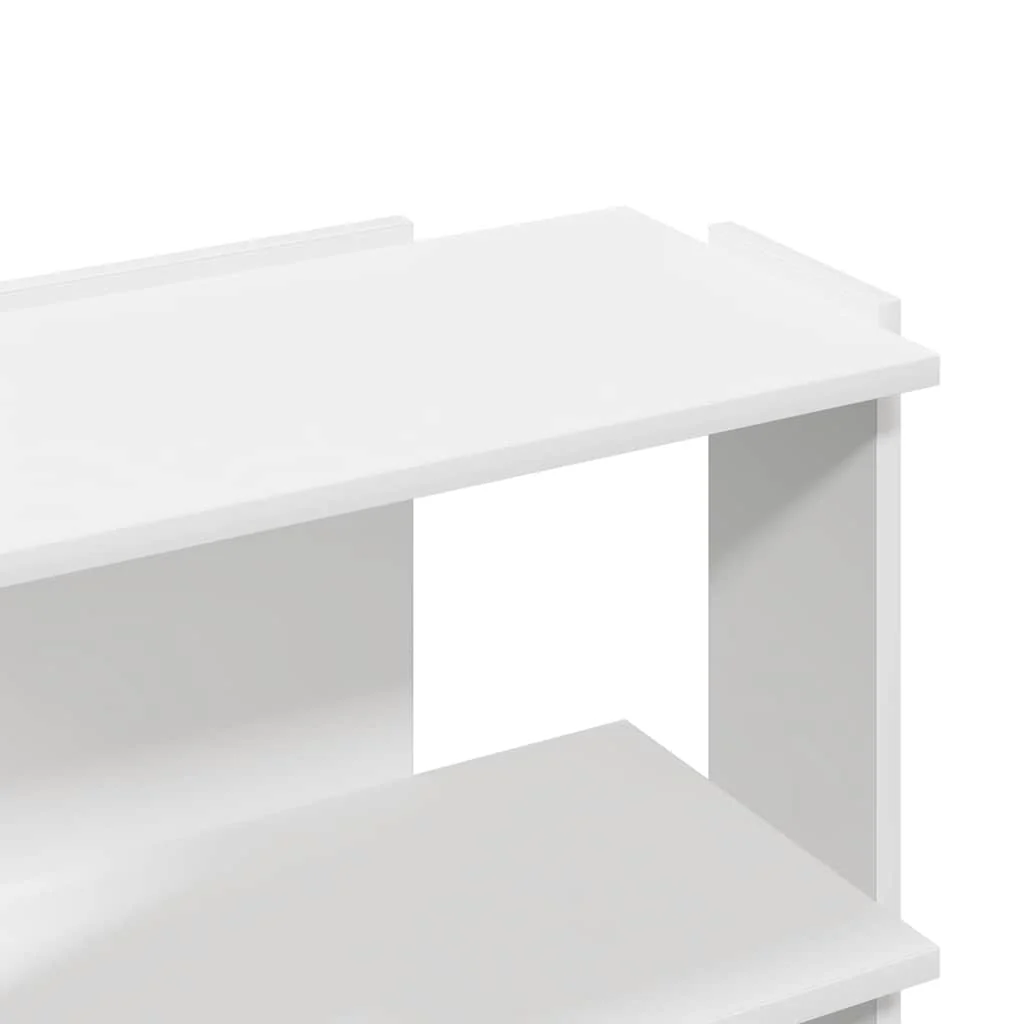 bogreol med 3 hylder 60x30x60 cm konstrueret træ hvid - Image 7