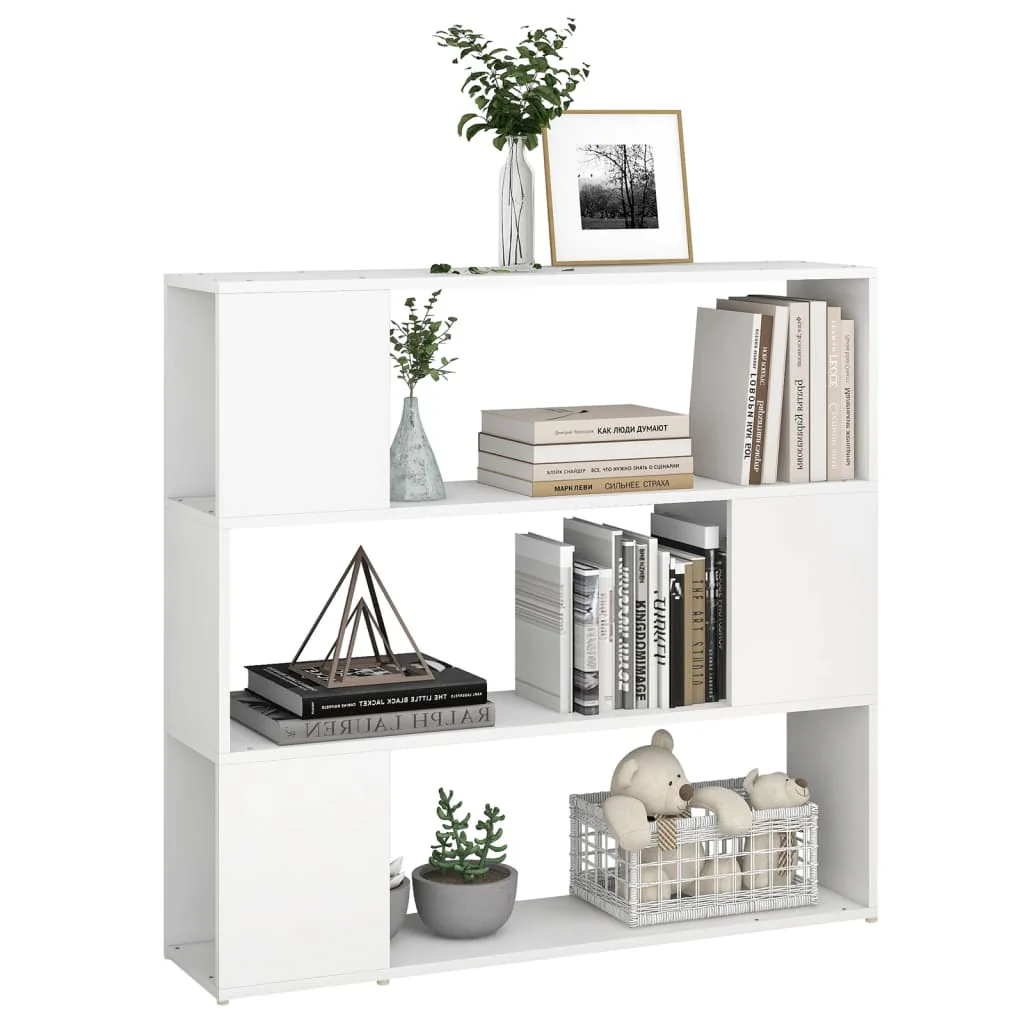bogreol/rumdeler 100x24x94 cm hvid - Image 4
