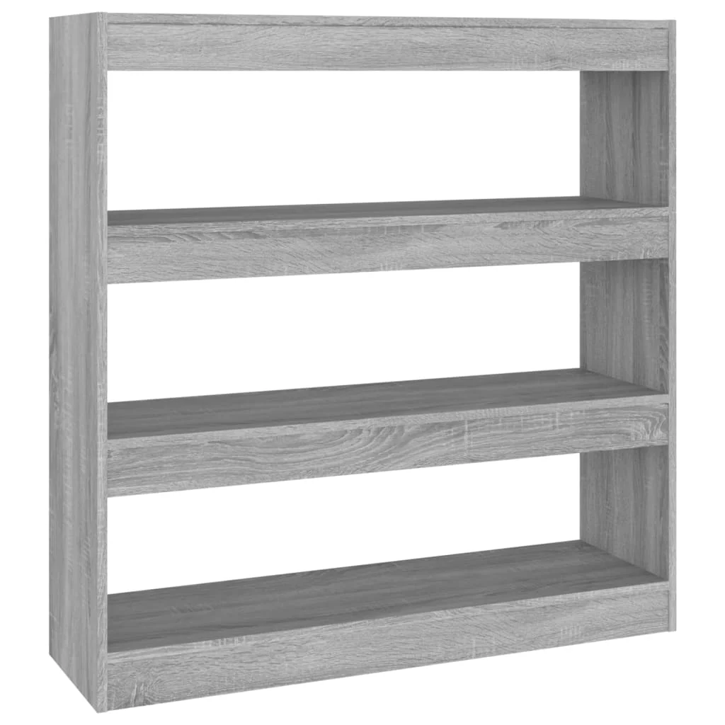 bogreol/rumdeler 100x30x103 cm grå sonoma-eg - Image 2