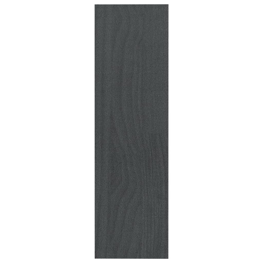 bogreol/rumdeler 100x30x103 cm massivt fyrretræ grå - Image 6