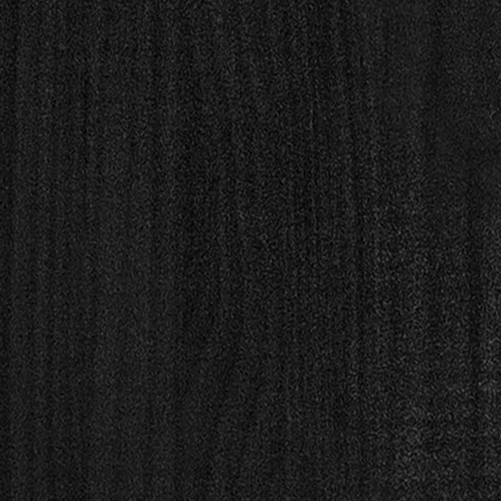 bogreol/rumdeler 100x30x103 cm massivt fyrretræ sort - Image 7