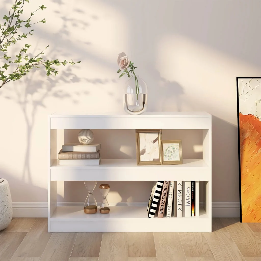 bogreol/rumdeler 100x30x72 cm hvid - Image 6