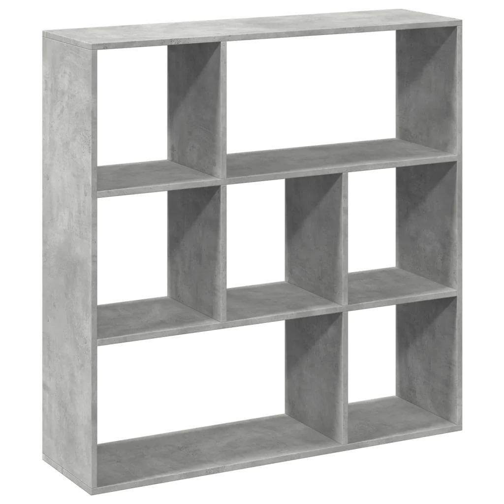 bogreol/rumdeler 102x29x103,5 cm konstrueret træ betongrå - Image 2