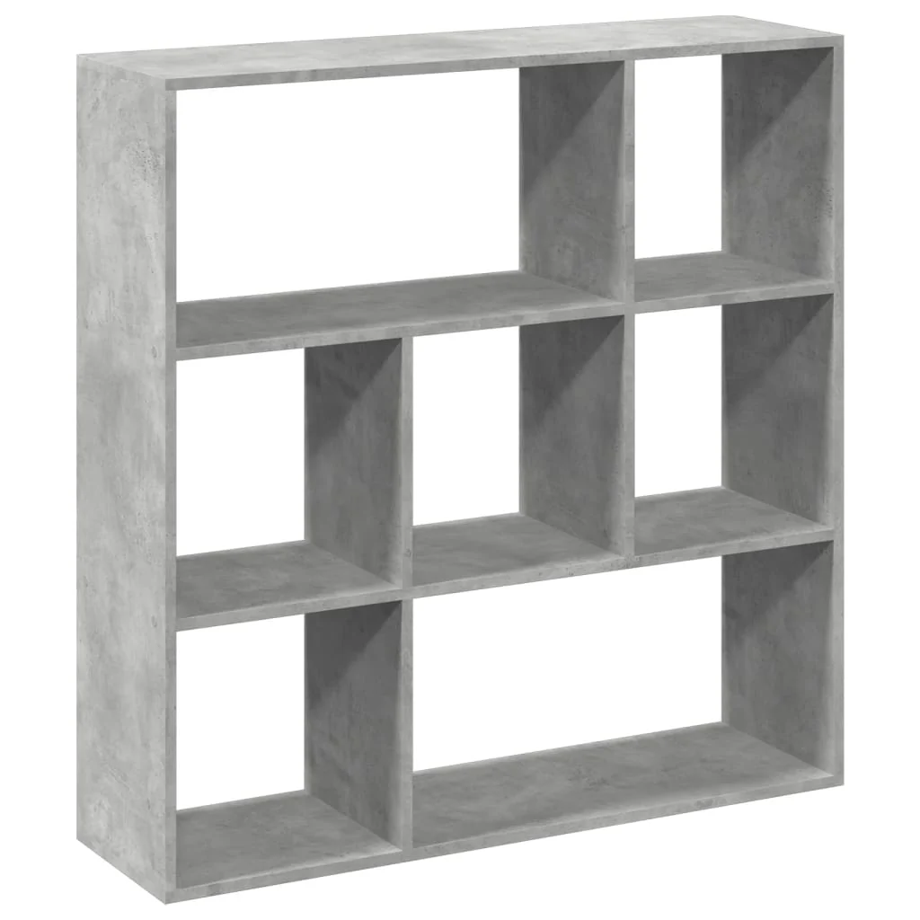 bogreol/rumdeler 102x29x103,5 cm konstrueret træ betongrå - Image 7
