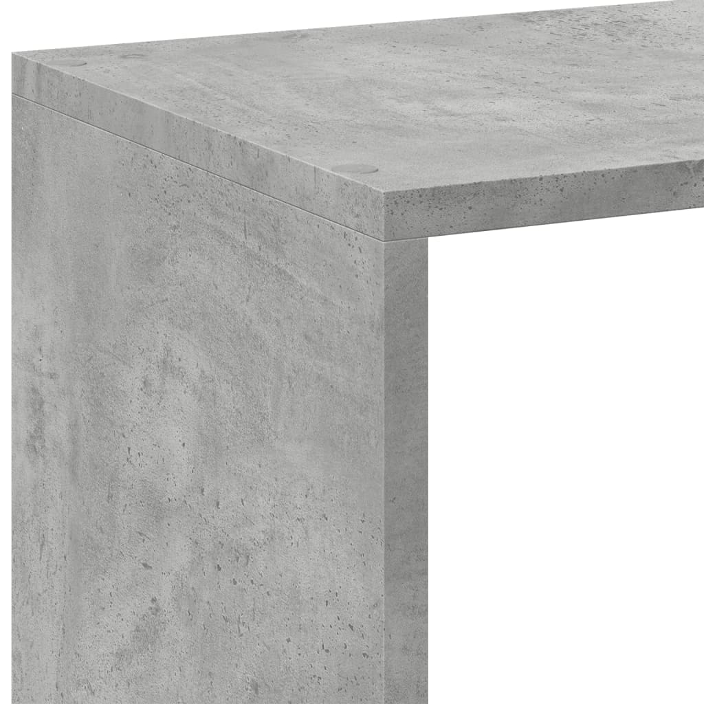 bogreol/rumdeler 102x29x103,5 cm konstrueret træ betongrå - Image 8