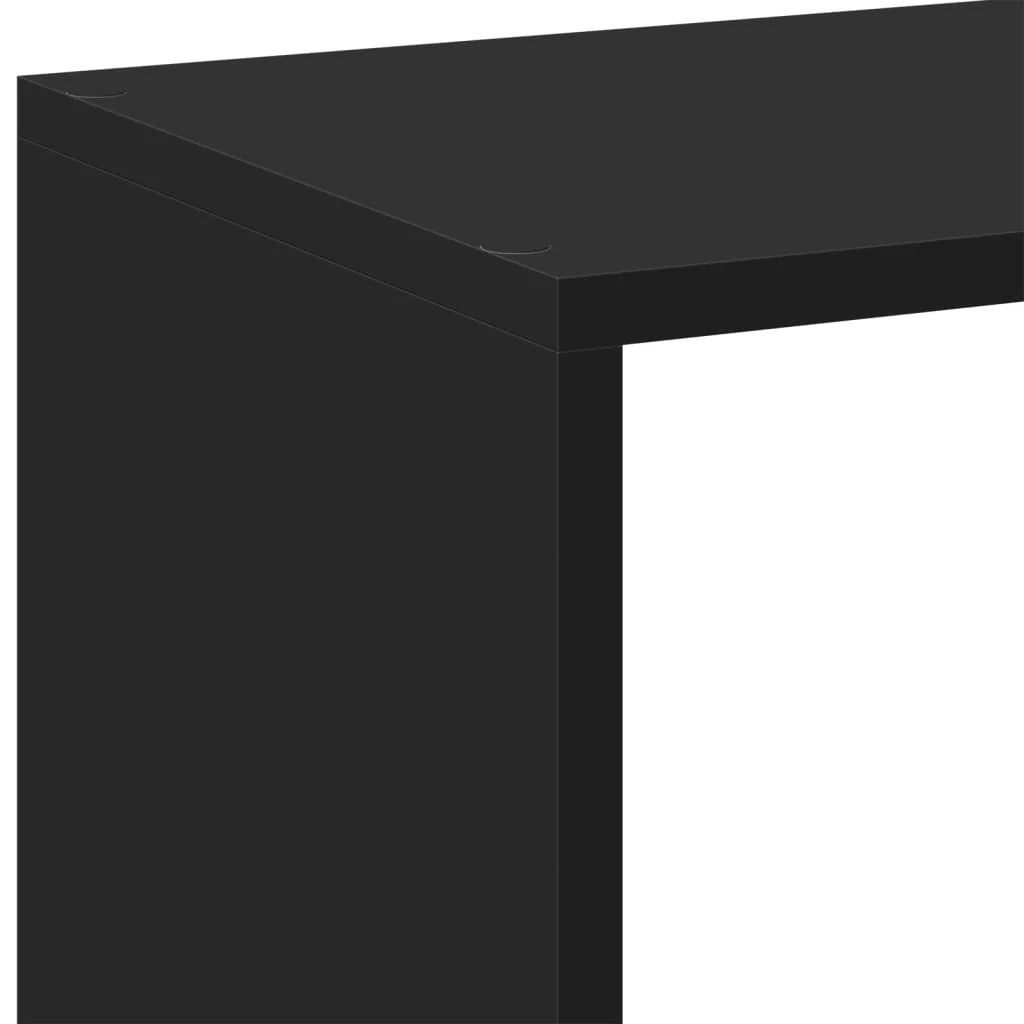 bogreol/rumdeler 102x29x103,5 cm konstrueret træ sort - Image 8