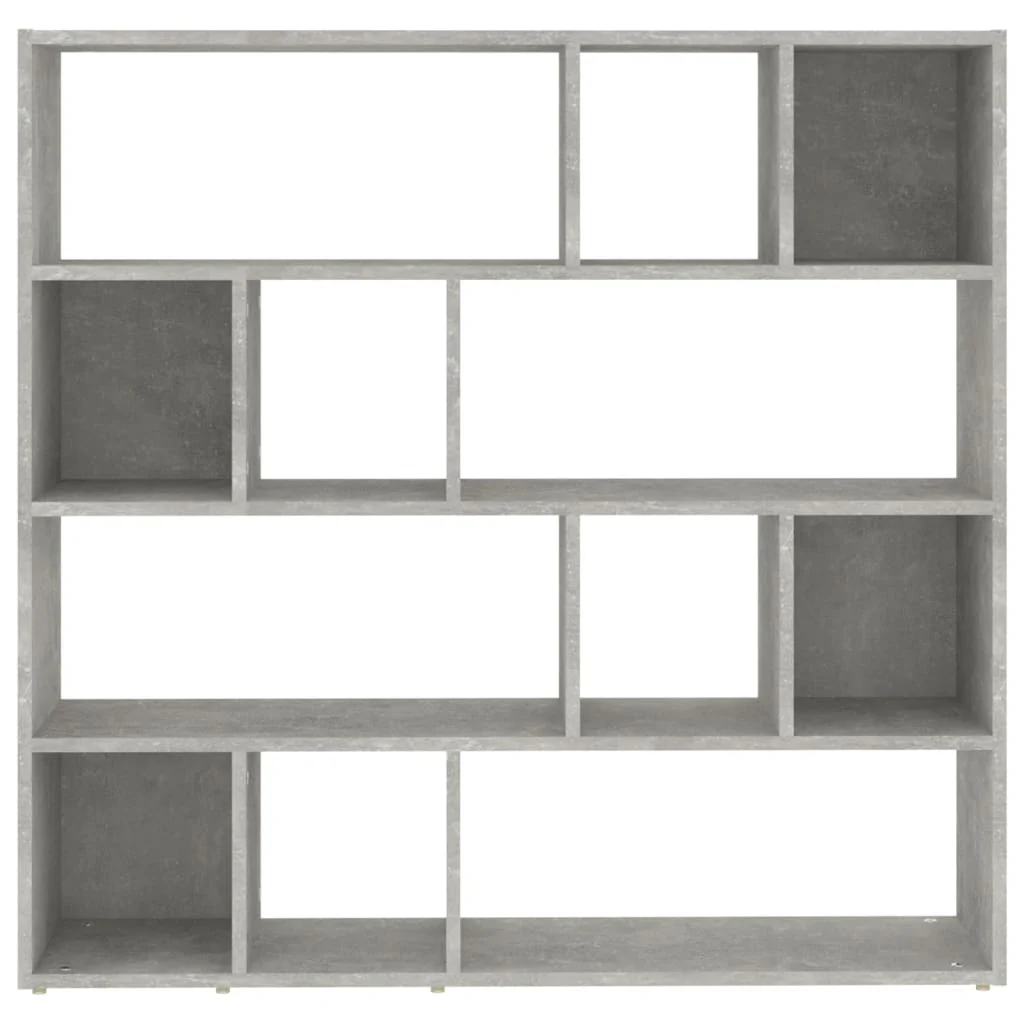 bogreol/rumdeler 105x24x102 cm betongrå - Image 5