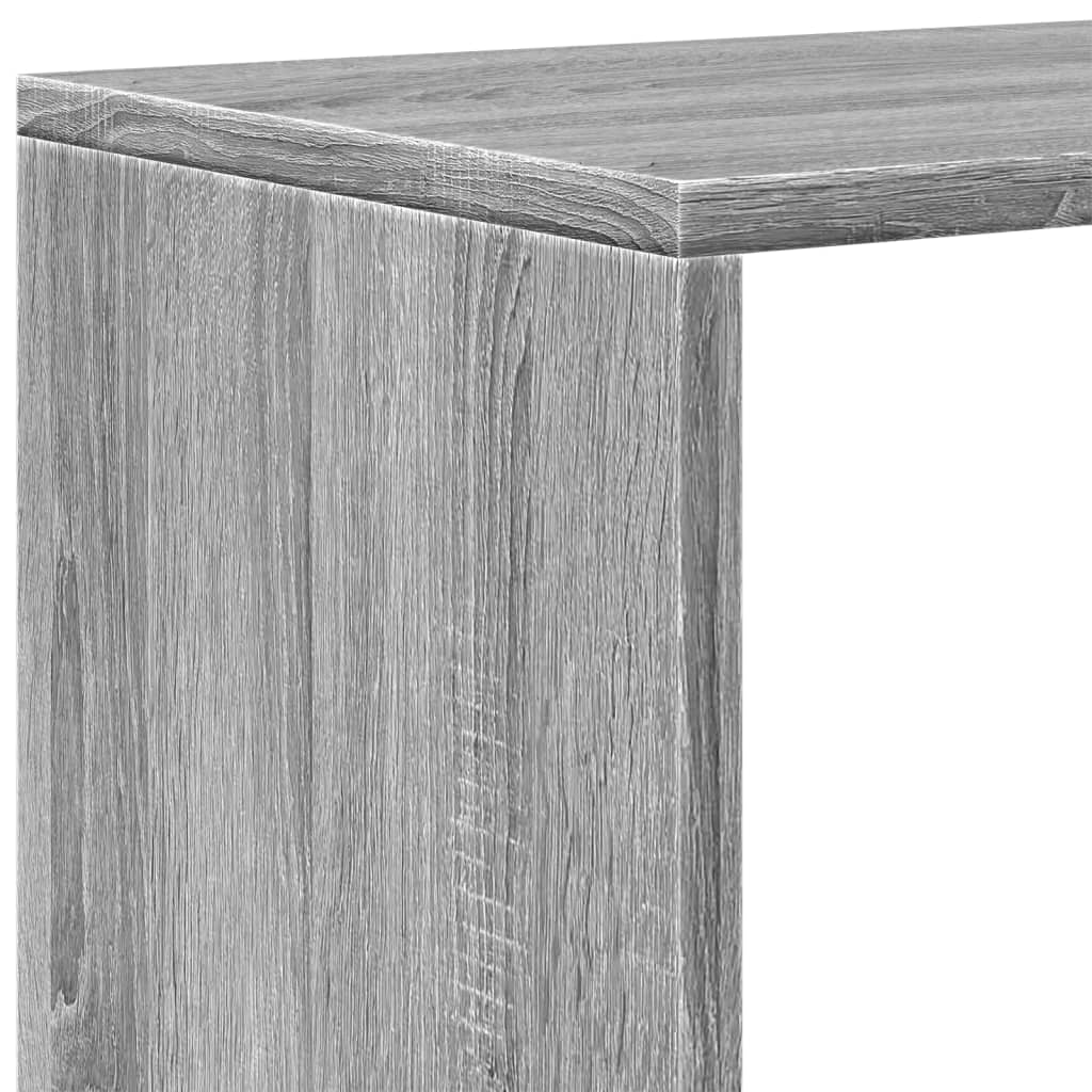 bogreol/rumdeler 123x29x123 cm 3 niveauer konstrueret træ - Image 8