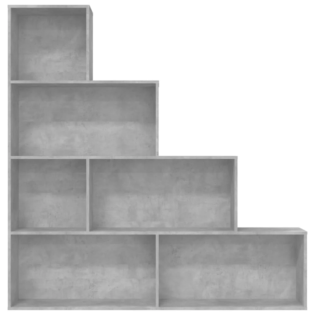 bogreol/rumdeler 155x24x160 cm konstrueret træ betongrå - Image 5
