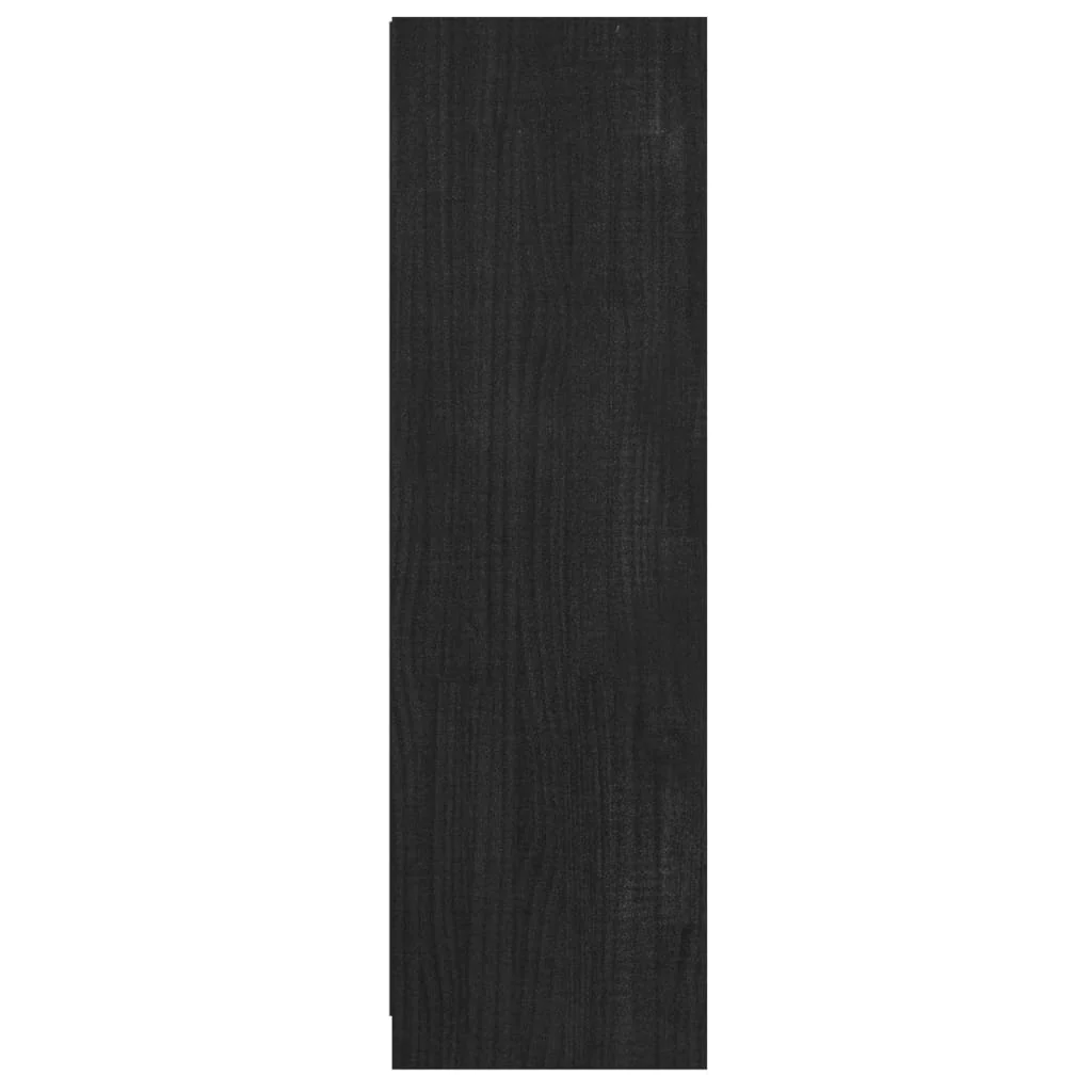 bogreol/rumdeler 36x33x110 cm massivt fyrretræ sort - Image 6
