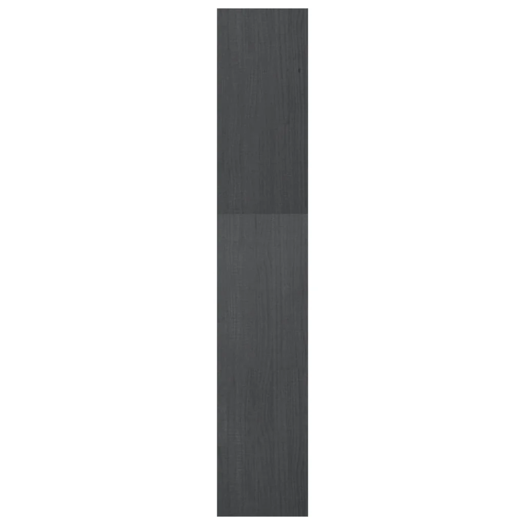 bogreol/rumdeler 40x30x167,5 cm massivt fyrretræ grå - Image 6