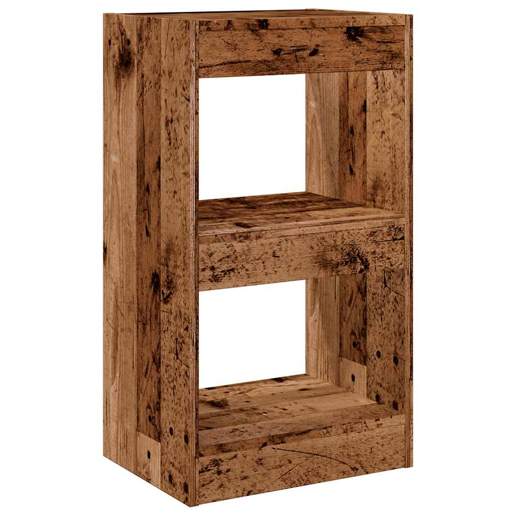 bogreol/rumdeler 40x30x72 cm antikt træ - Image 2