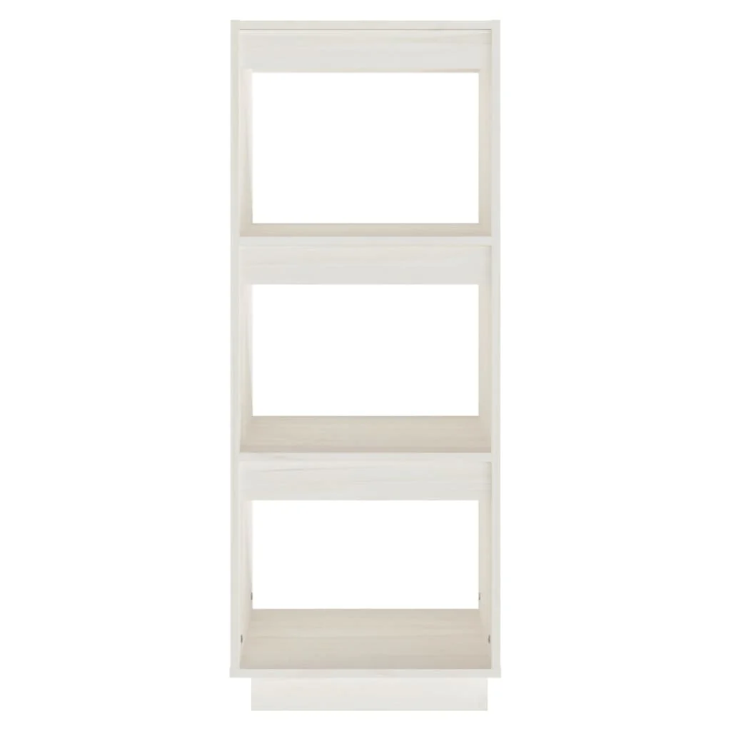 bogreol/rumdeler 40x35x103 cm massivt fyrretræ hvid - Image 5