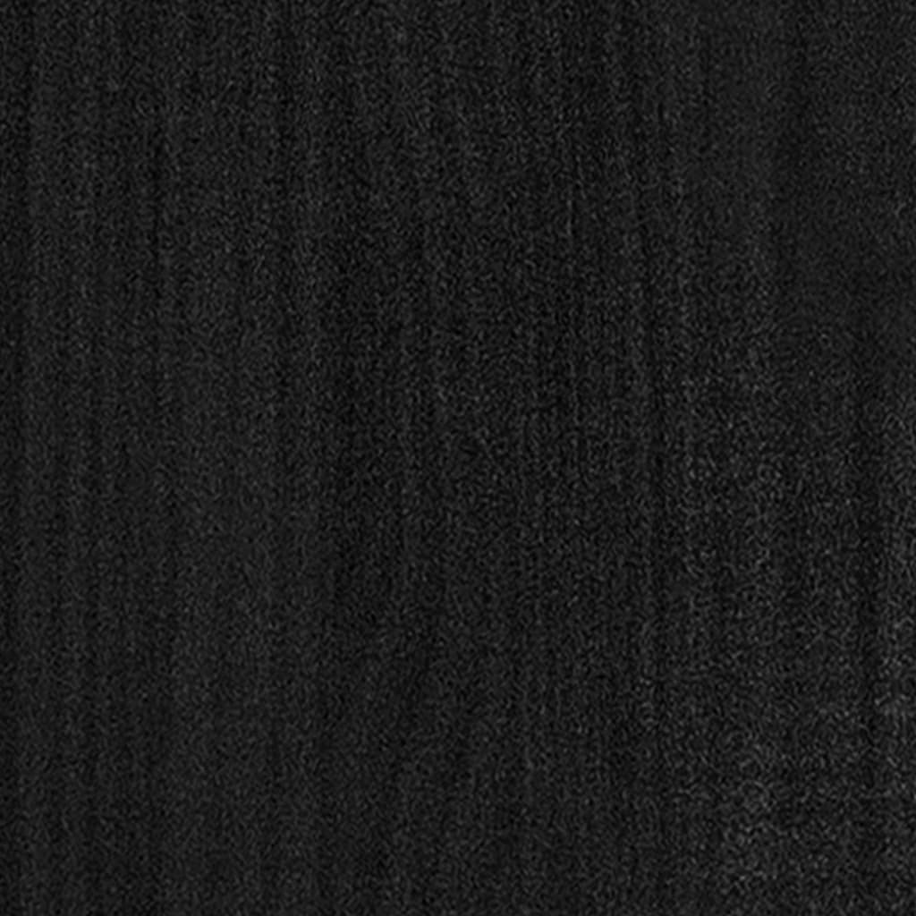 bogreol/rumdeler 40x35x103 cm massivt fyrretræ sort - Image 7