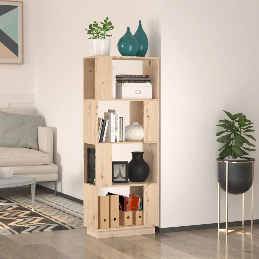 bogreol/rumdeler 51x25x132 cm massivt fyrretræ