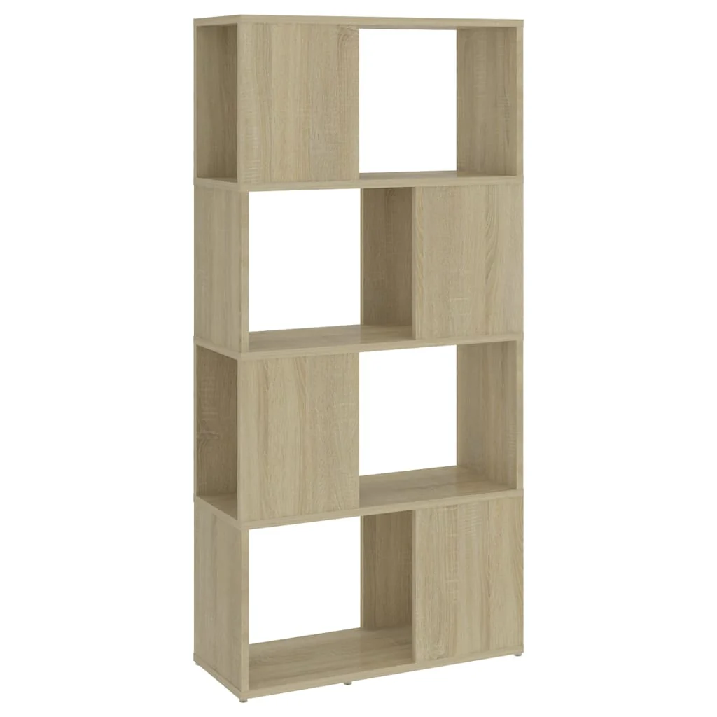bogreol/rumdeler 60x24x124,5 cm konstrueret træ sonoma-eg - Image 2