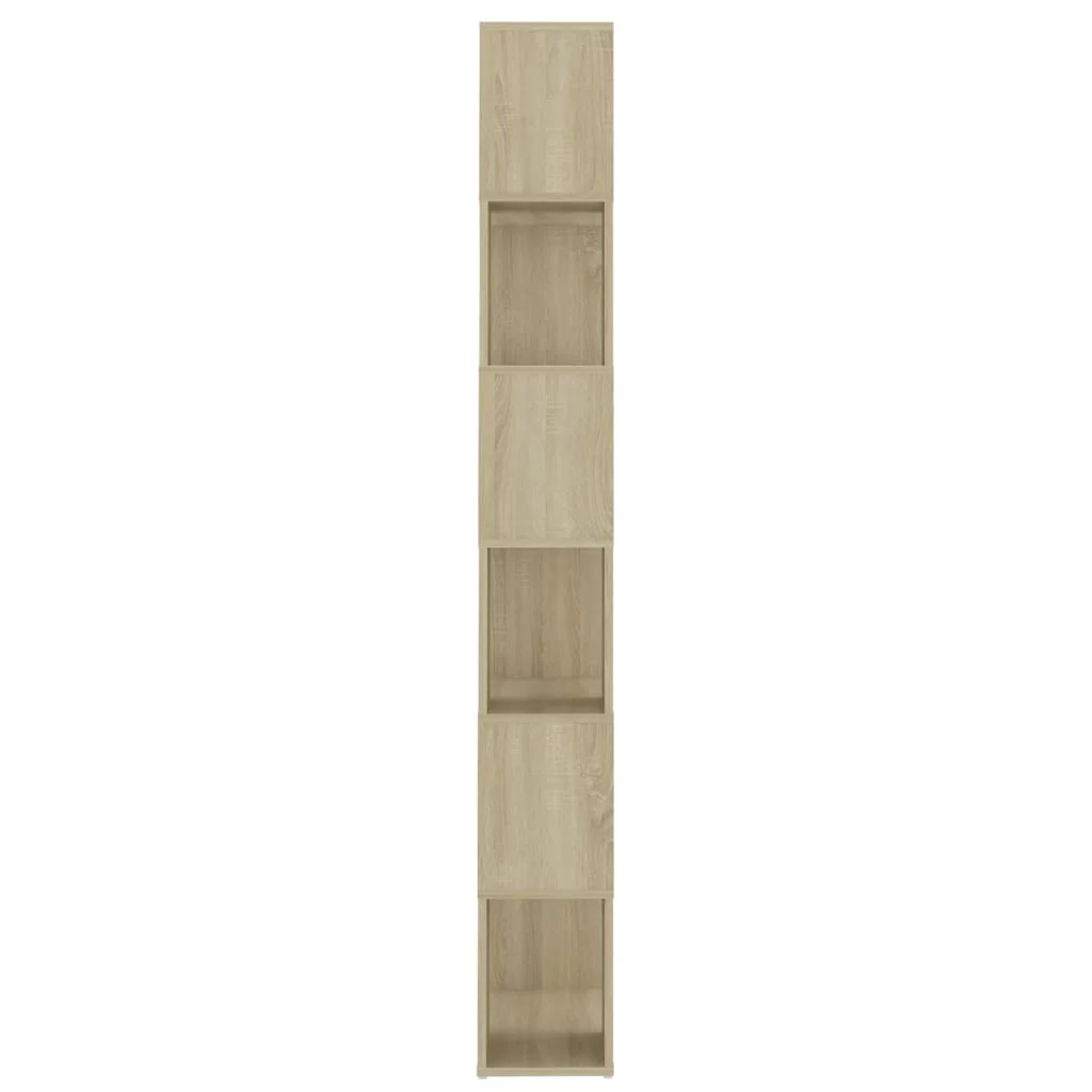 bogreol/rumdeler 60x24x186 cm konstrueret træ sonoma-egetræ - Image 6