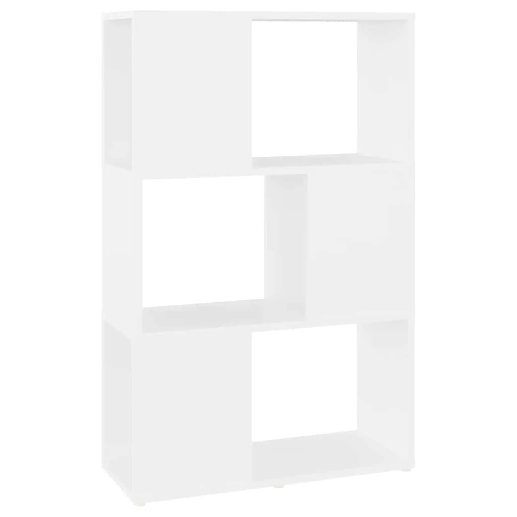 bogreol/rumdeler 60x24x94 cm konstrueret træ hvid - Image 2
