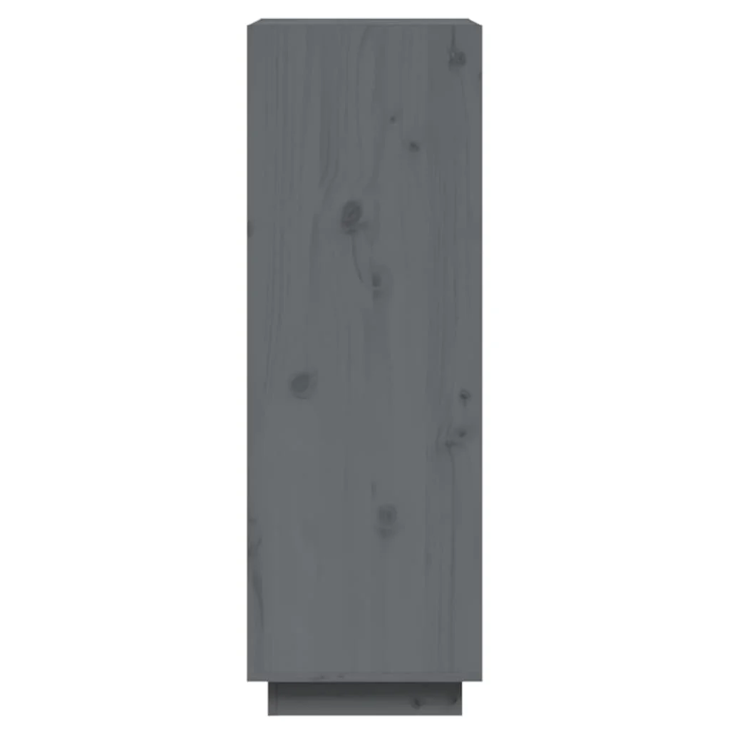 bogreol/rumdeler 60x35x103 cm massivt fyrretræ grå - Image 6