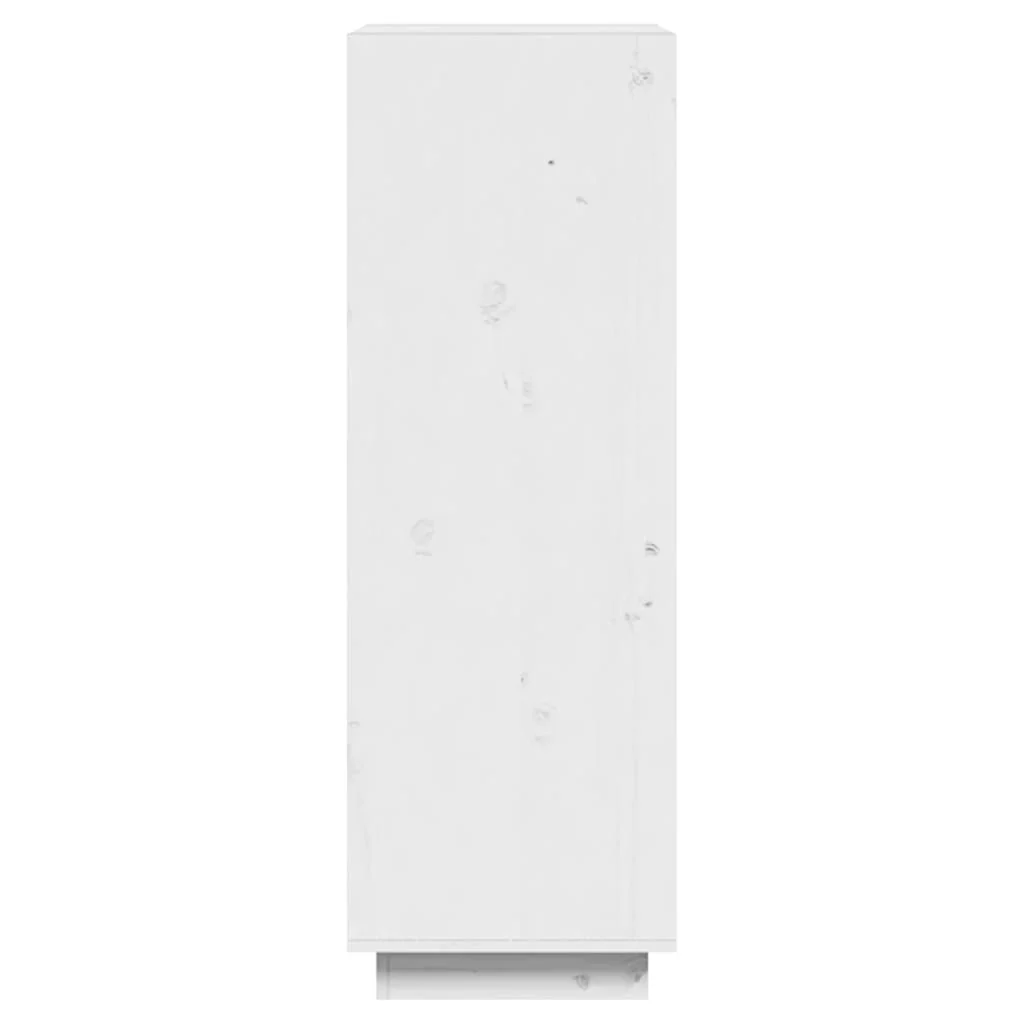 bogreol/rumdeler 60x35x103 cm massivt fyrretræ hvid - Image 6
