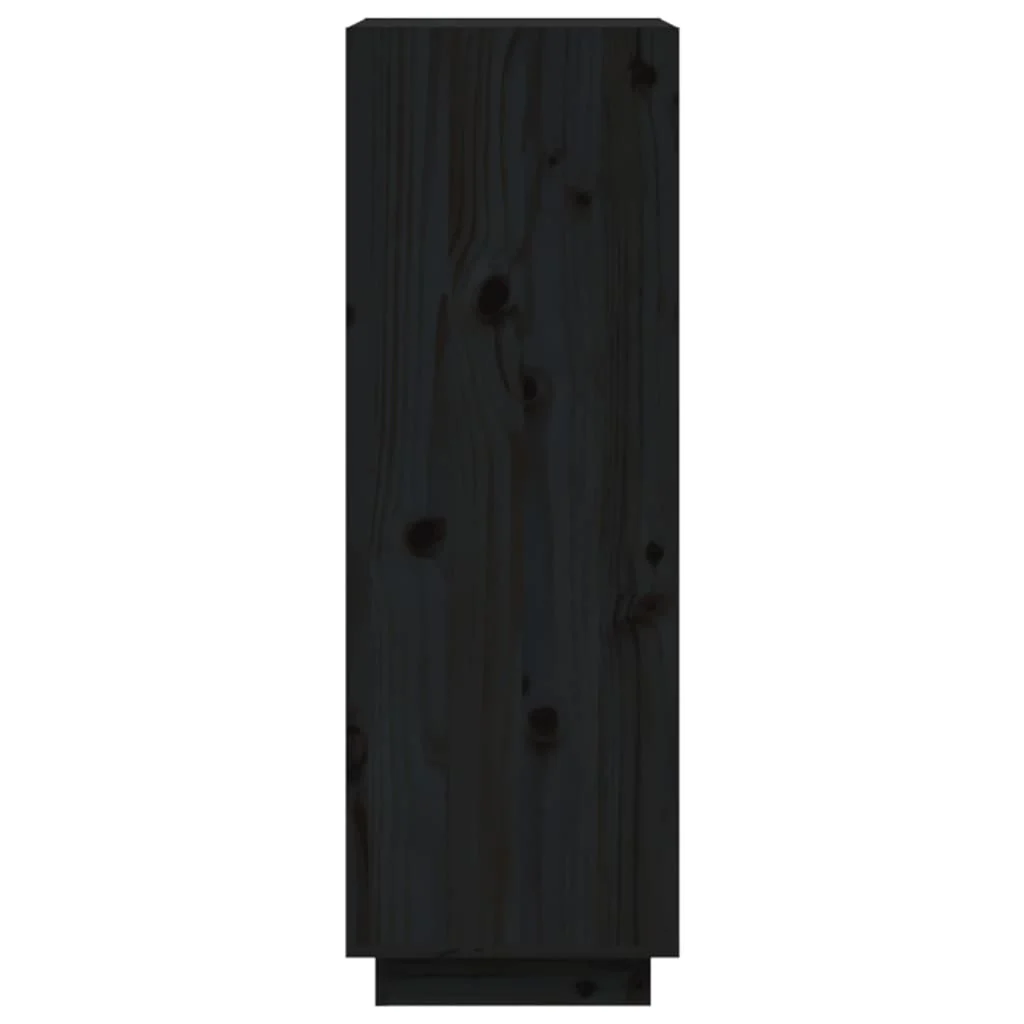 bogreol/rumdeler 60x35x103 cm massivt fyrretræ sort - Image 6