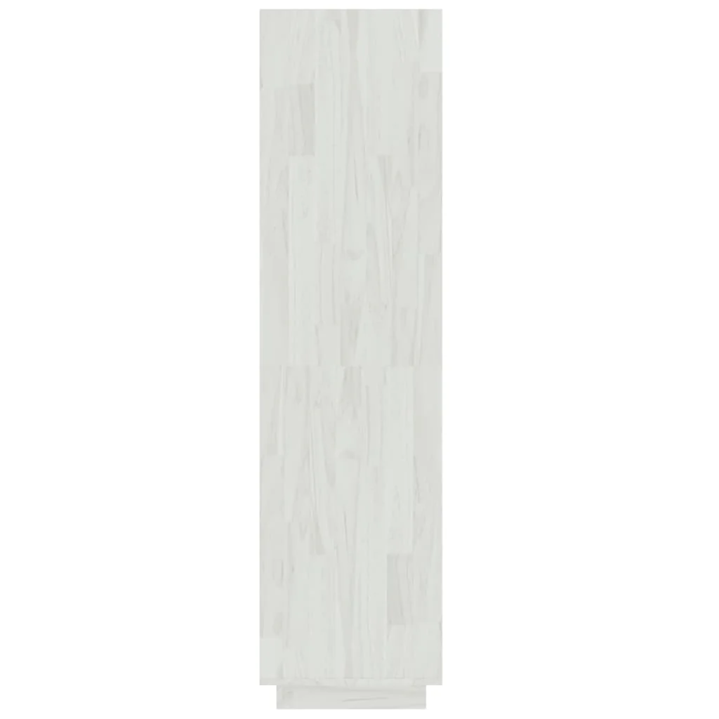 bogreol/rumdeler 60x35x135 cm massivt fyrretræ hvid - Image 6