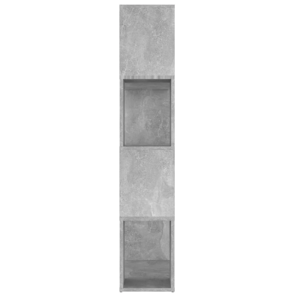 bogreol/rumdeler 80x24x124,5 cm konstrueret træ betongrå - Image 6