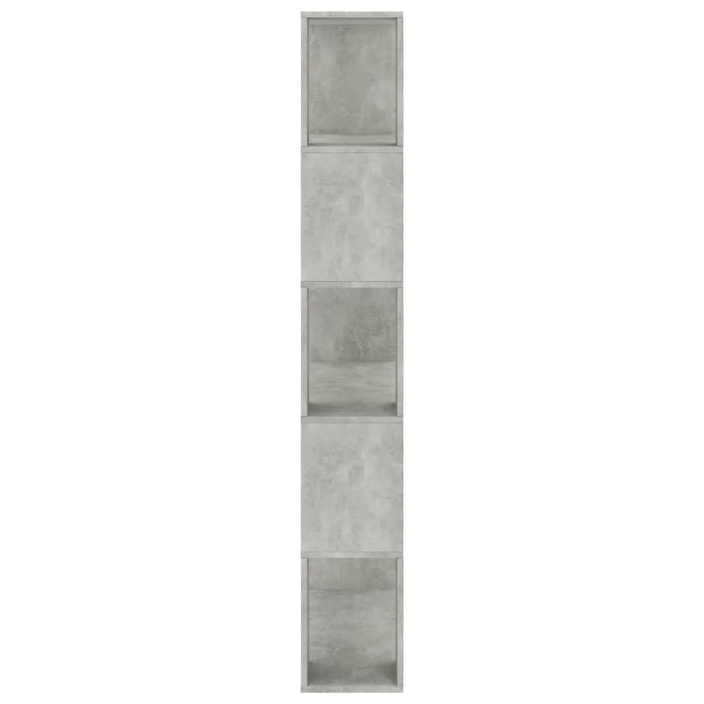bogreol/rumdeler 80x24x159 cm konstrueret træ betongrå - Image 6