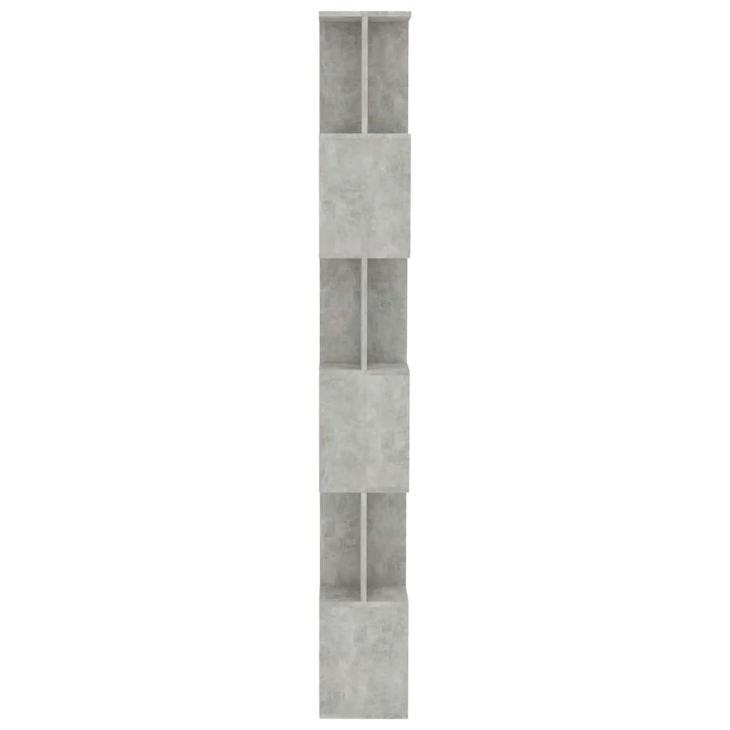 bogreol/rumdeler 80x24x192 cm konstrueret træ betongrå - Image 6