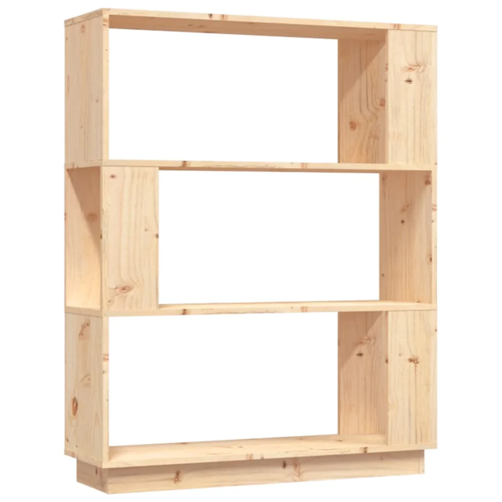 bogreol/rumdeler 80x25x101 cm massivt fyrretræ - Image 2