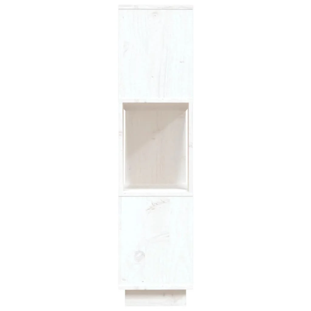 bogreol/rumdeler 80x25x101 cm massivt fyrretræ hvid - Image 6