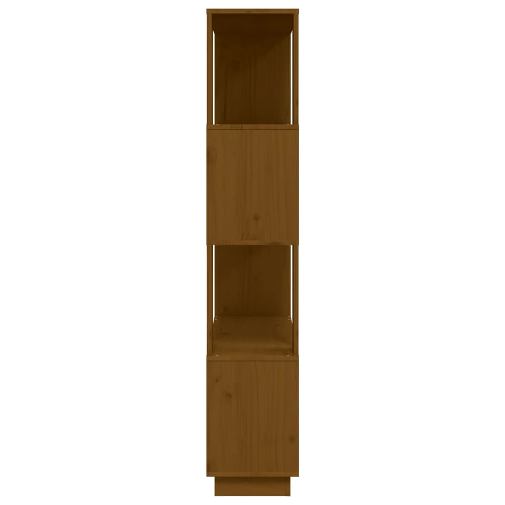 bogreol/rumdeler 80x25x132 cm massivt fyrretræ gyldenbrun - Image 6