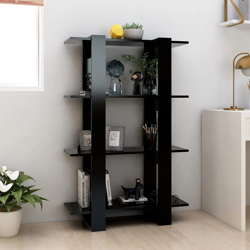 bogreol/rumdeler 80x30x123,5 cm sort - Image 3