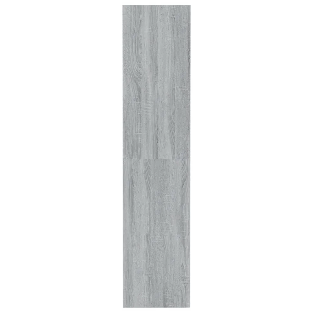 bogreol/rumdeler 80x30x135 cm konstrueret træ grå sonoma-eg - Image 6
