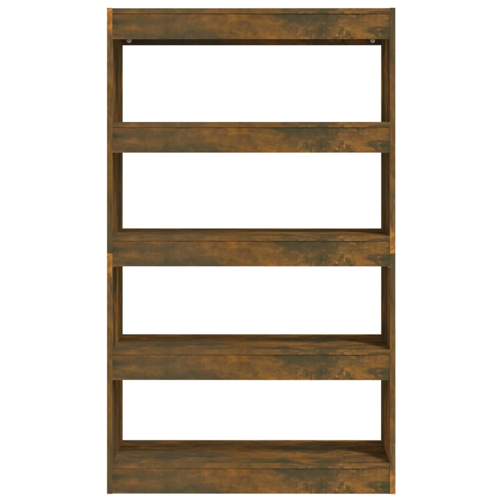 bogreol/rumdeler 80x30x135 cm konstrueret træ røget egetræ - Image 5