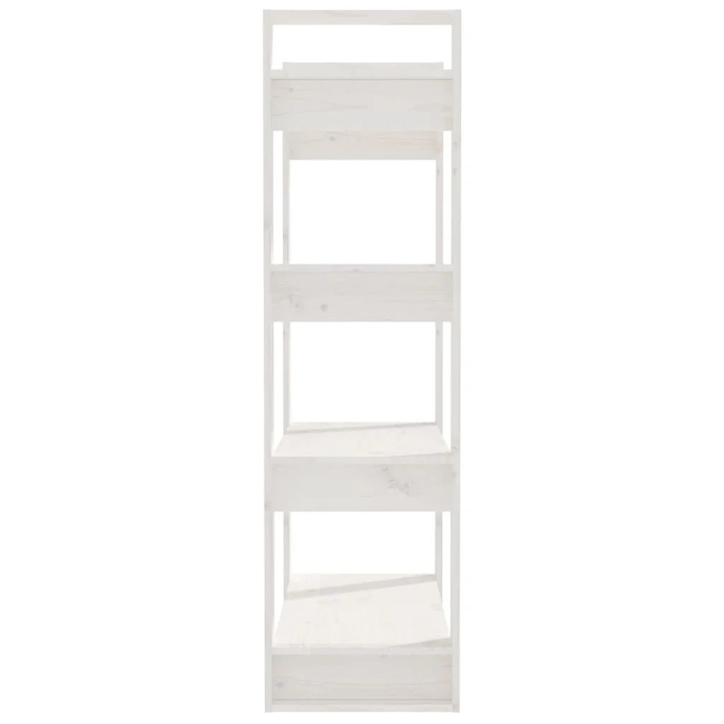 bogreol/rumdeler 80x35x125 cm massivt fyrretræ hvid - Image 6