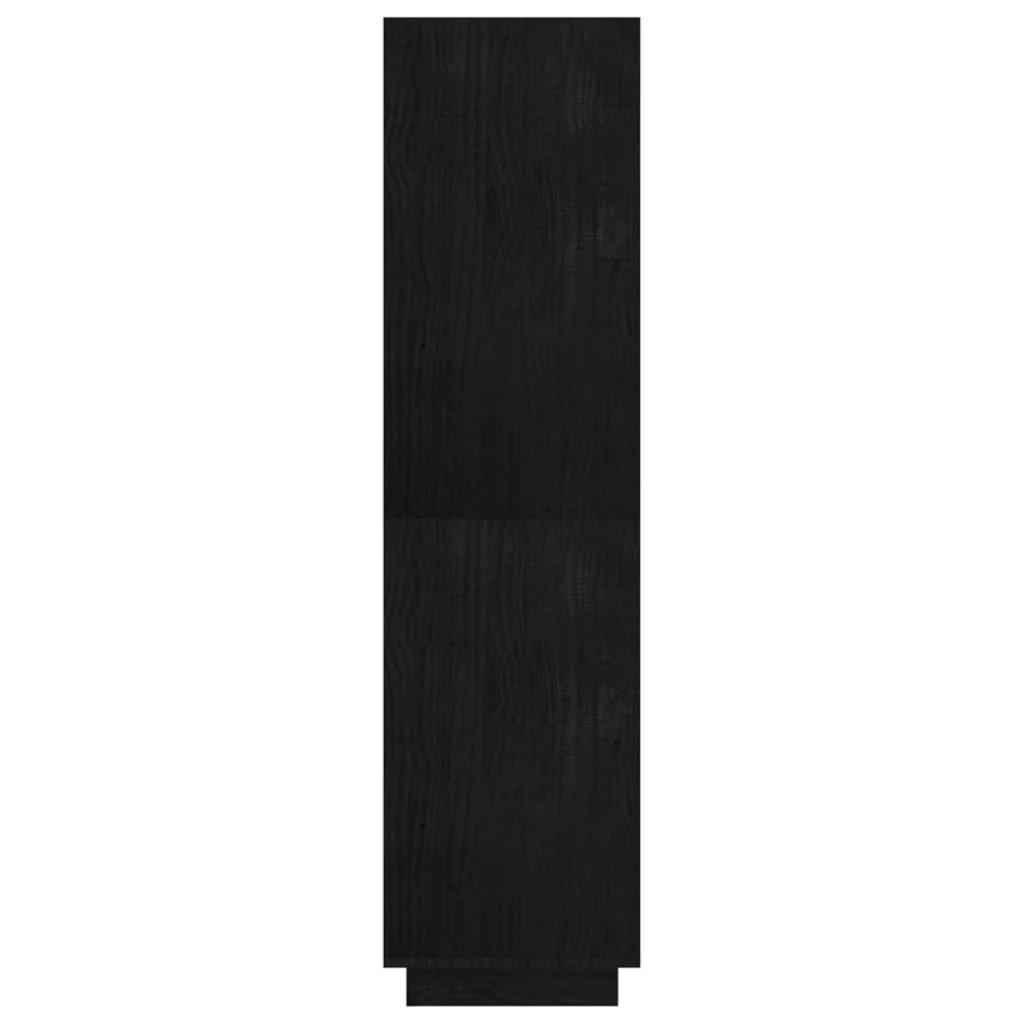 bogreol/rumdeler 80x35x135 cm massivt fyrretræ sort - Image 6