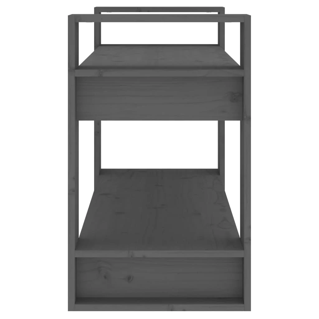 bogreol/rumdeler 80x35x56,5 cm massivt fyrretræ grå - Image 6