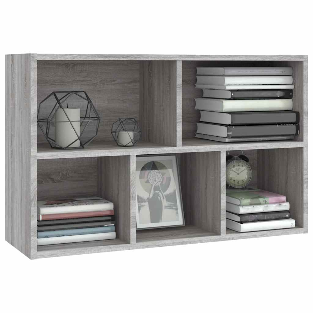 bogreol/skænk 50x25x80 cm konstrueret træ grå sonoma-eg - Image 5