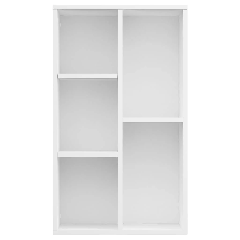 bogreol/skænk 50x25x80 cm konstrueret træ hvid - Image 4