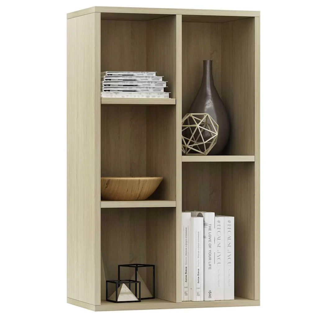 bogreol/skænk 50x25x80 cm konstrueret træ sonoma-eg - Image 3